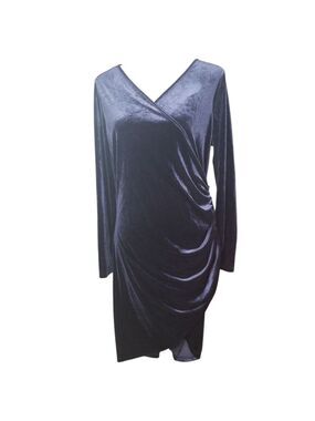 Guberry Dress Velvet Ruched Dark Blue Size XL